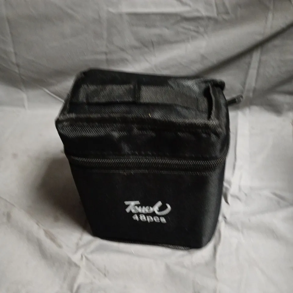 SET OF 48 COLOUR MARKERS IN BLACK ZIP POUCH