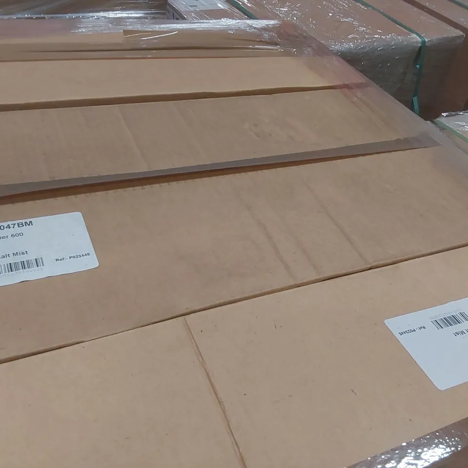 PALLET CONTAINING A LARGE QUANTITY OF ASSORTED BATHROOM FURNITURE PARTS INCLUDING: 2 DRAWER CARCASSES, SLIMLINE WC CARCASS ECT