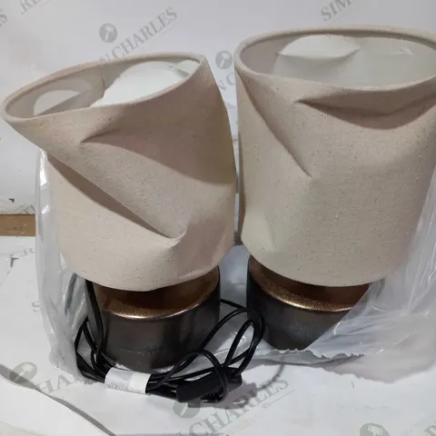 JOHN LEWIS DELANE METALLIC TABLE LAMPS