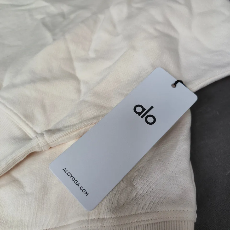 ALO YOGA HAZY MOCK NECK PULLOVER – CREAM - XS