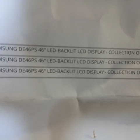 THREE SAMSUNG DE46PS 46" LED BACKLIT LCD DISPLAY
