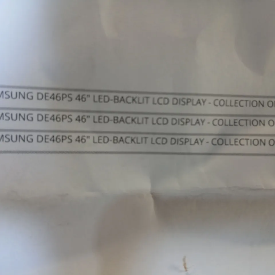 THREE SAMSUNG DE46PS 46" LED BACKLIT LCD DISPLAY