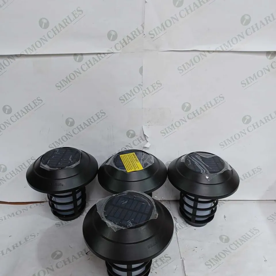 BELL & HOWELL SET OF 4 SOLAR 21 LUMENS DUAL FUNCTION FLAME/ WHITE STAKE LIGHTS