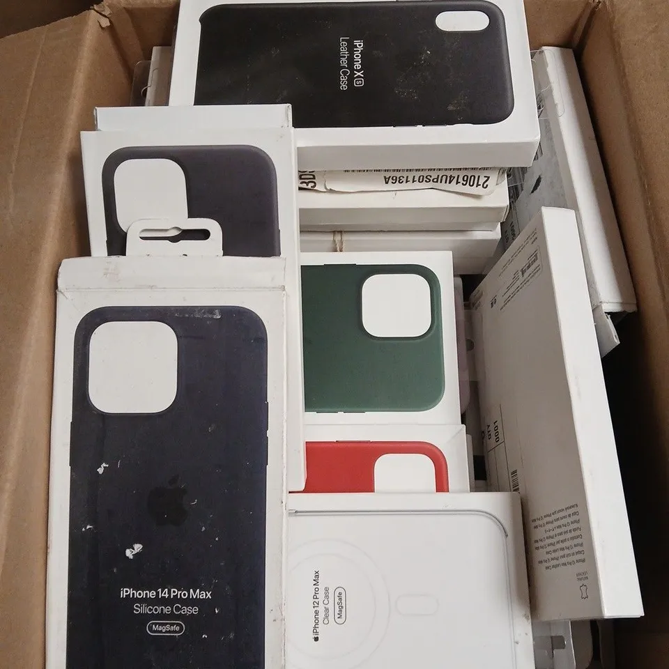 APPROXIMATELY 30 ASSORTED APPLE IPHONE PROTECTIVE CASES FOR VARIOUS MODELS 