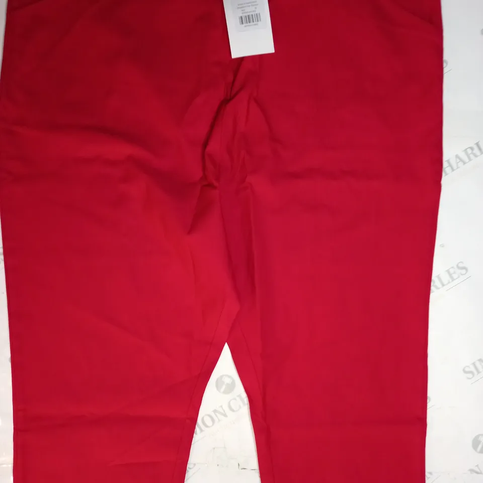 EMELIA X SUPERSTRETCH BENGALINE CROP TROUSERS IN RED SIZE XL