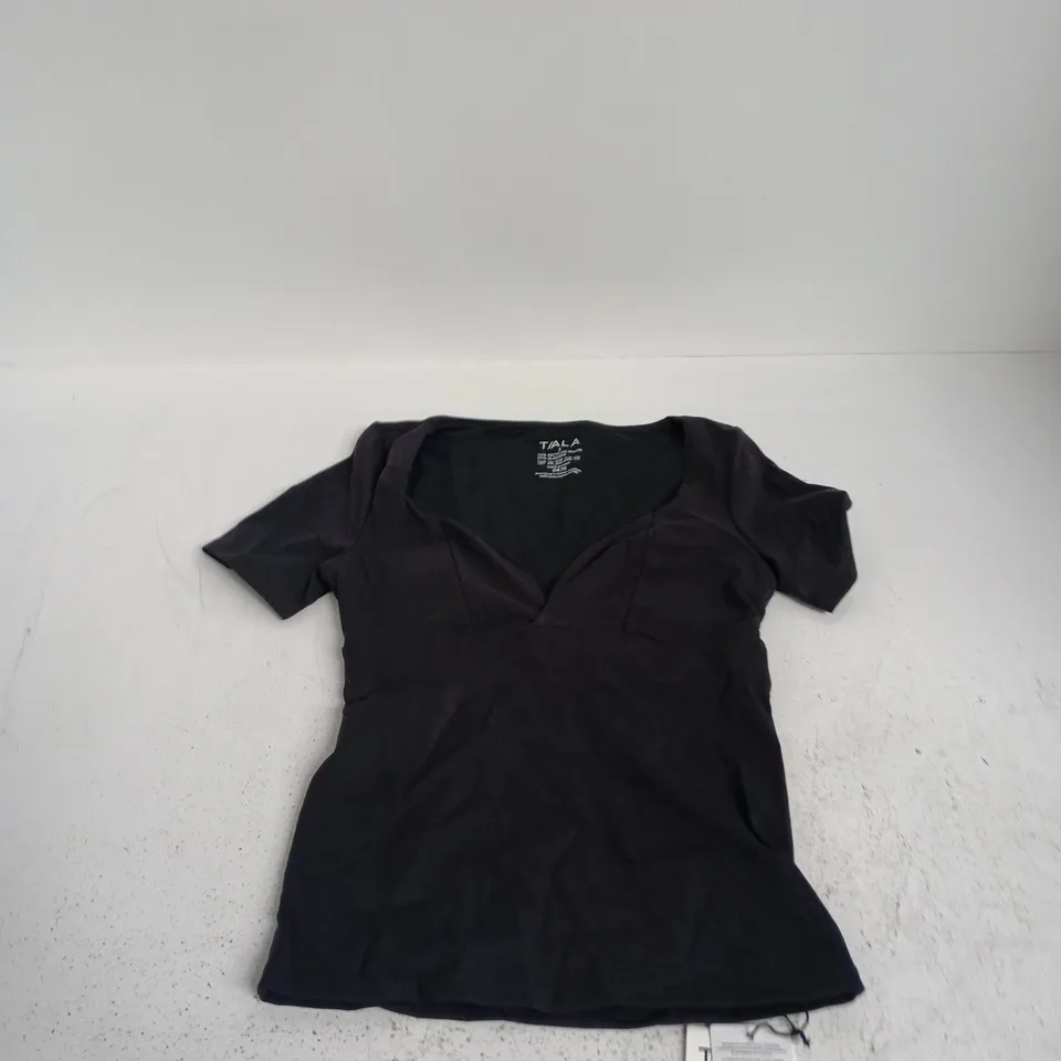TALA WOMEN'S BLACK V-NECK TOP – UK SIZE SMALL (SIZE S)