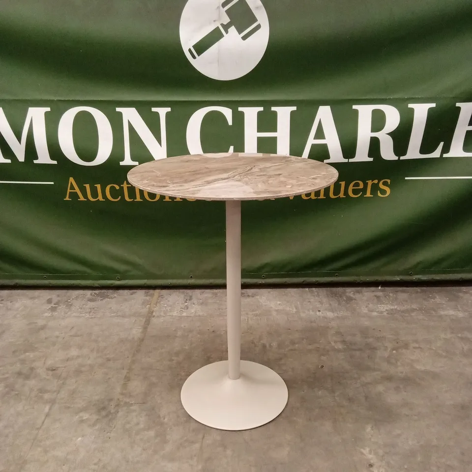 BRAND NEW BOXED MALTA BAR TABLE WITH CERAMIC TABLE TOP (3 BOXES)