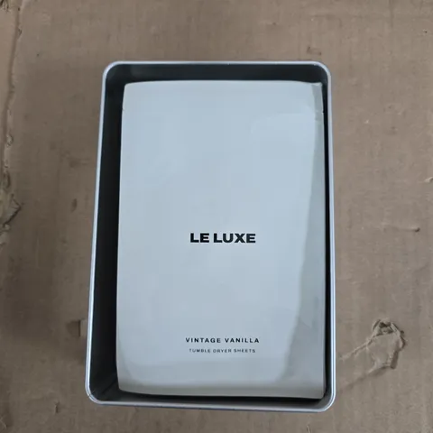 LE LUXE VINTAGE VANILLA TUMBLE DRYER SHEETS 20PCS  – TIN