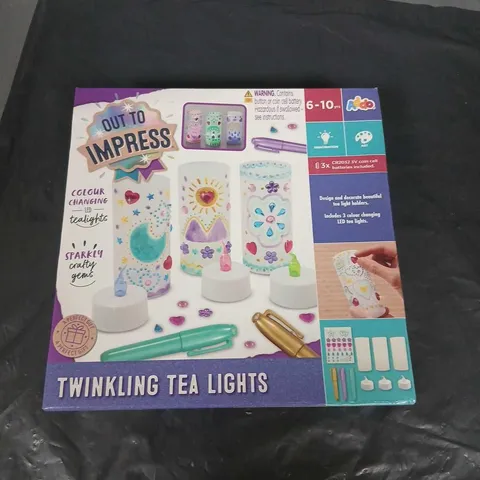 TWINKLING TEA LIGHTS CRAFT KIT – OUT TO IMPRESS (AGES 6–10) BOXED