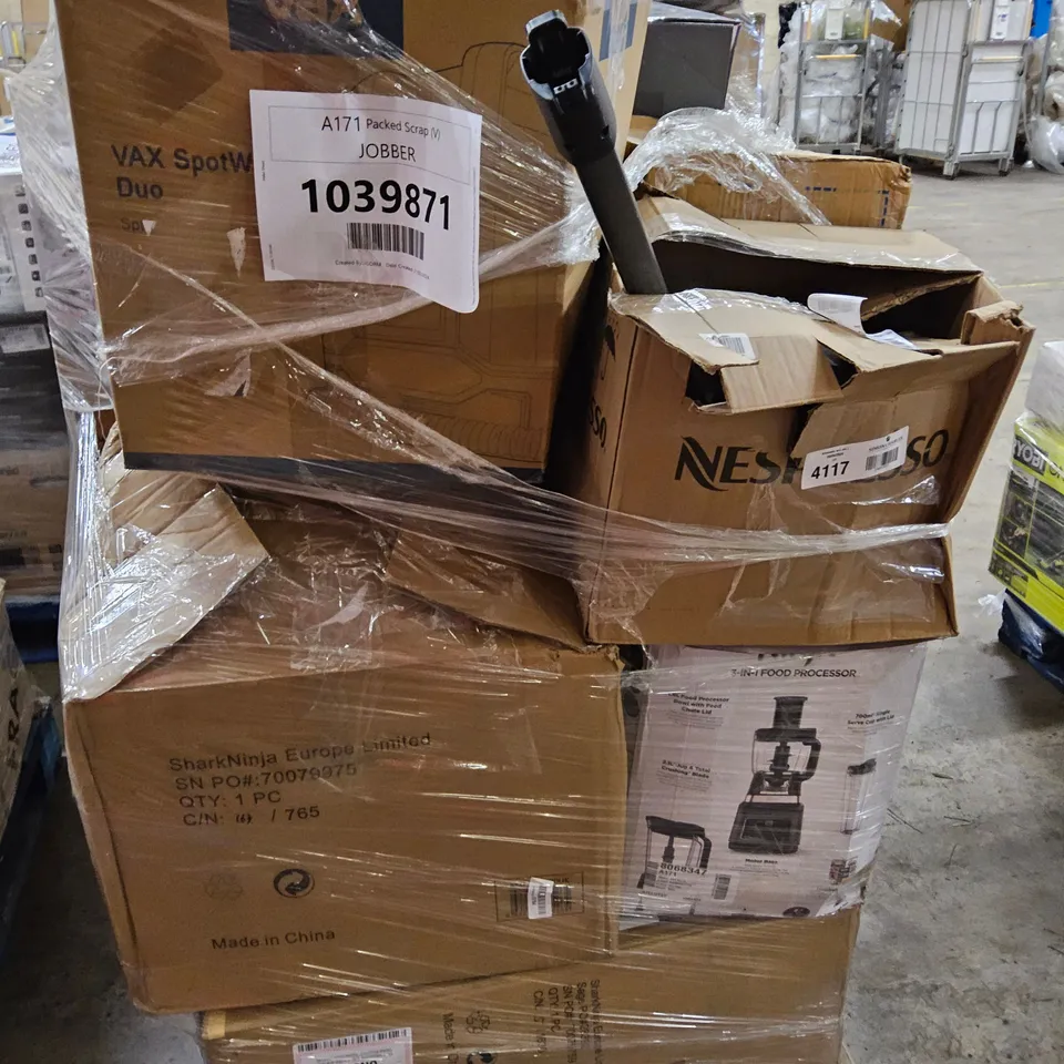 PALLET OF APPROXIMATELY 15 UNPROCESSED RAW RETURN HOUSEHOLD AND ELECTRICAL GOODS TO INCLUDE;