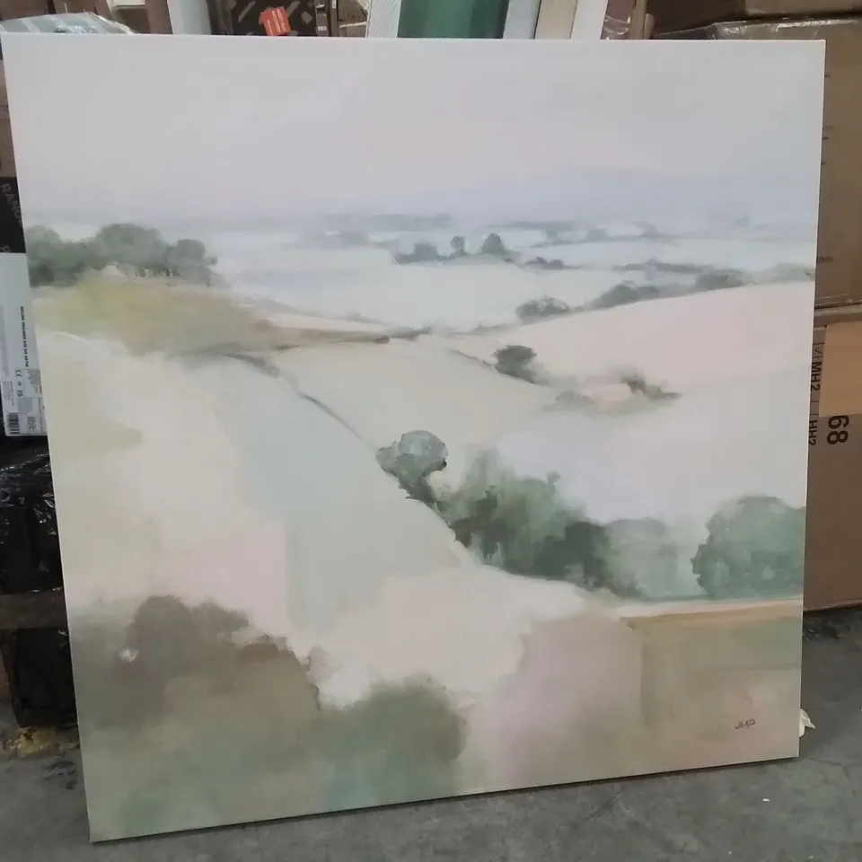 DREAM VALLEY I NEUTRAL BY JULIA PURINTON - WRAPPED CANVAS PAINTING