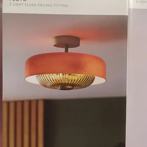 BOXED DUNHELM FLOYD  2 LIGHT FLUSH CEILING FITTING