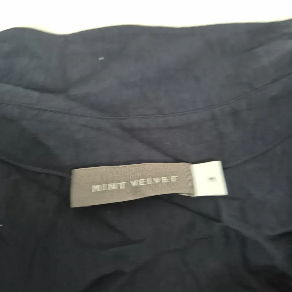 MINT VELVET NAVY LONG-SLEEVE TOP – UK SIZE M