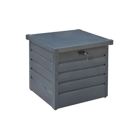 BOXED 200L LOCKABLE OUTDOOR METAL GARDEN STORAGE BOX