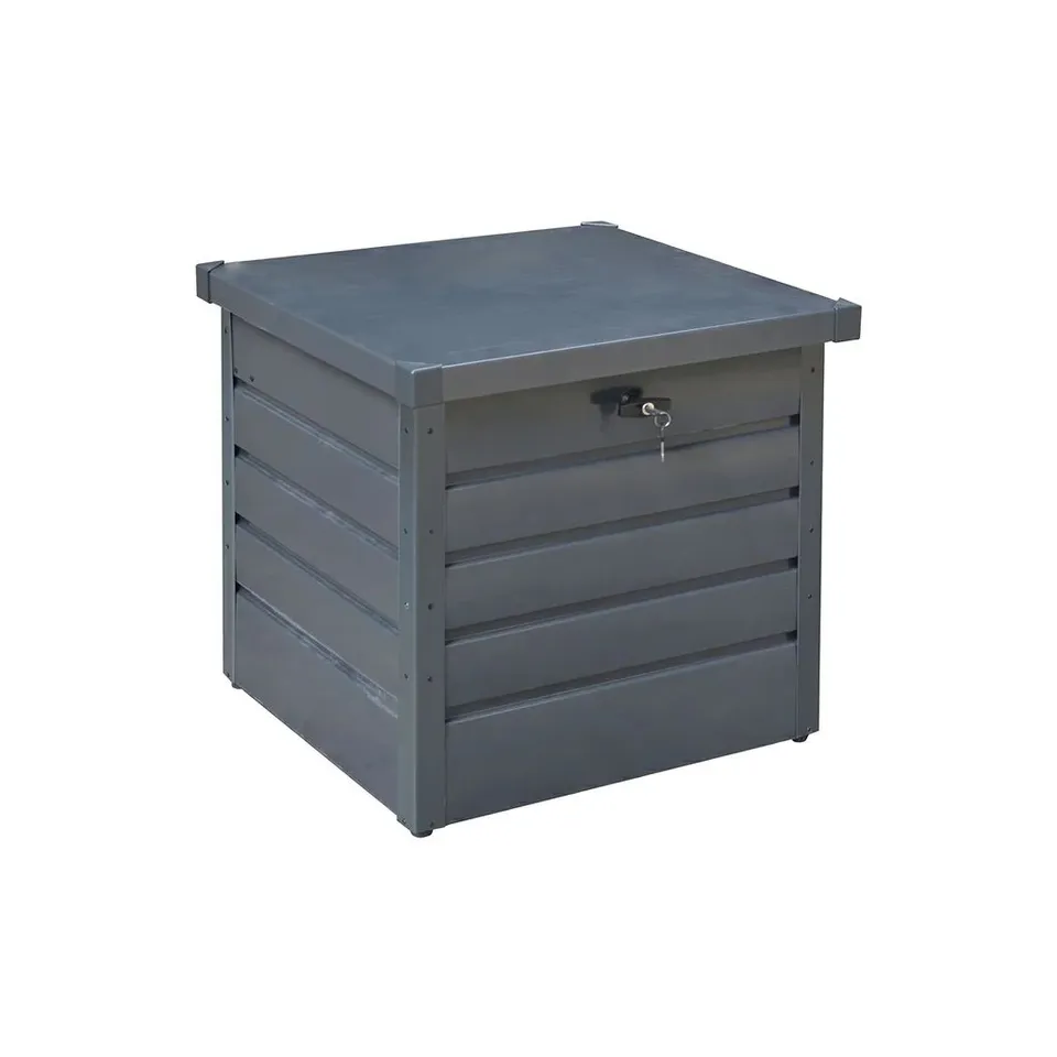 BOXED 200L LOCKABLE OUTDOOR METAL GARDEN STORAGE BOX