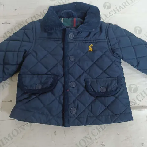 JOULES PADDED CORD NECK JACKET IN NAVY - UP TO 3 MONTHS