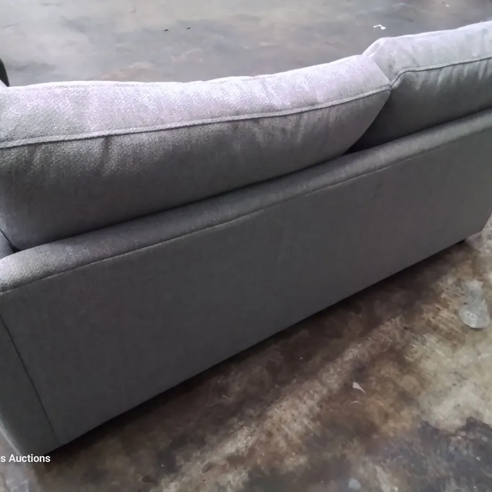 QUALITY BRITISH DESIGNER LOUNGE Co. TWO SEATER SECTION GREY FABRIC 