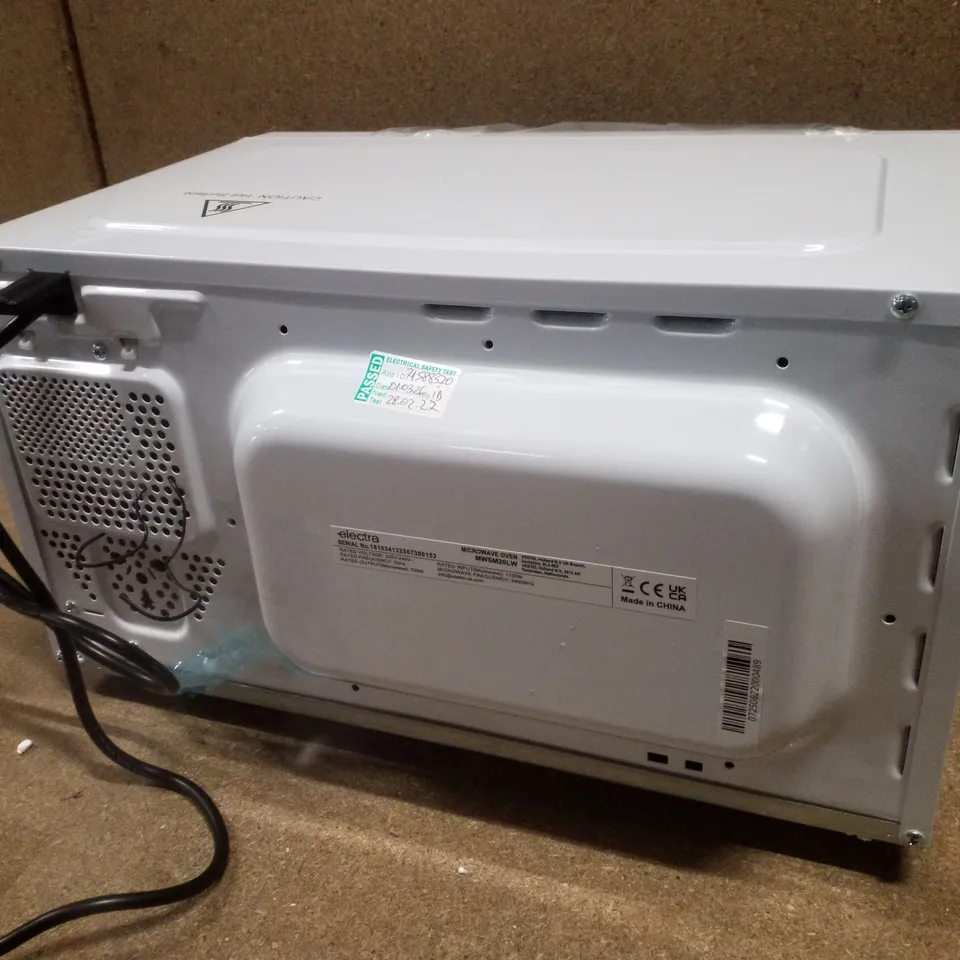 BOXED ELECTRA MWSM20LW MICROWAVE OVEN - WHITE
