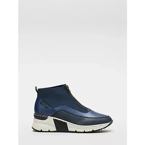 BOXED PAIR OF RIEKER HI-TOP TRAINERS IN BLUE SIZE 6