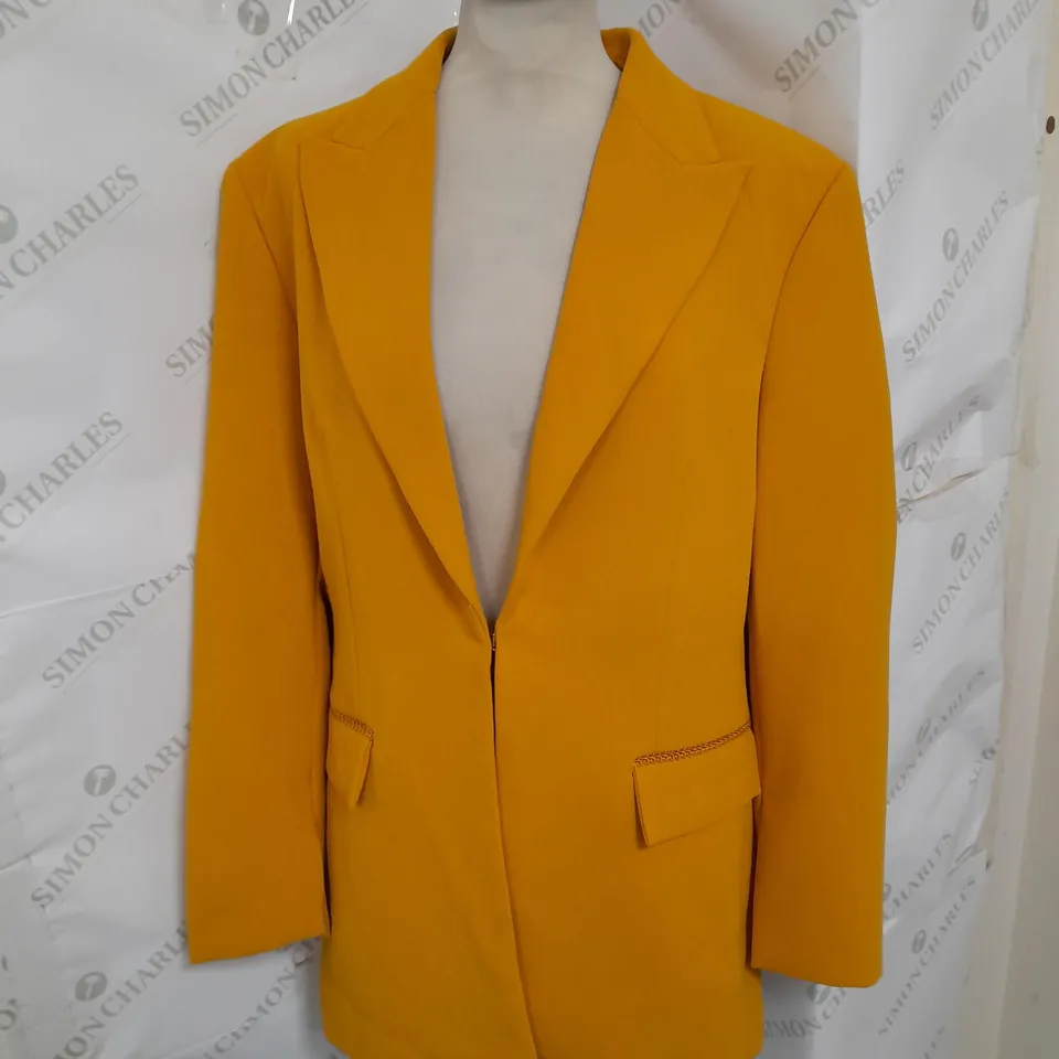 MNG WOMENS BLAZER JACKET IN MUSTARD SIZE M