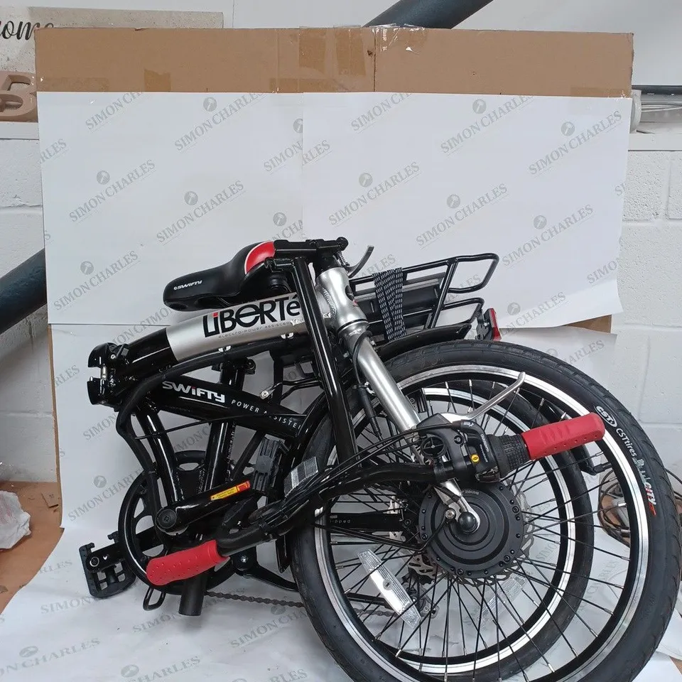 SWIFTY LIBERTE FOLDING ELECTRIC BIKE IN BLACK & SILVER - COLLECTION ONLY