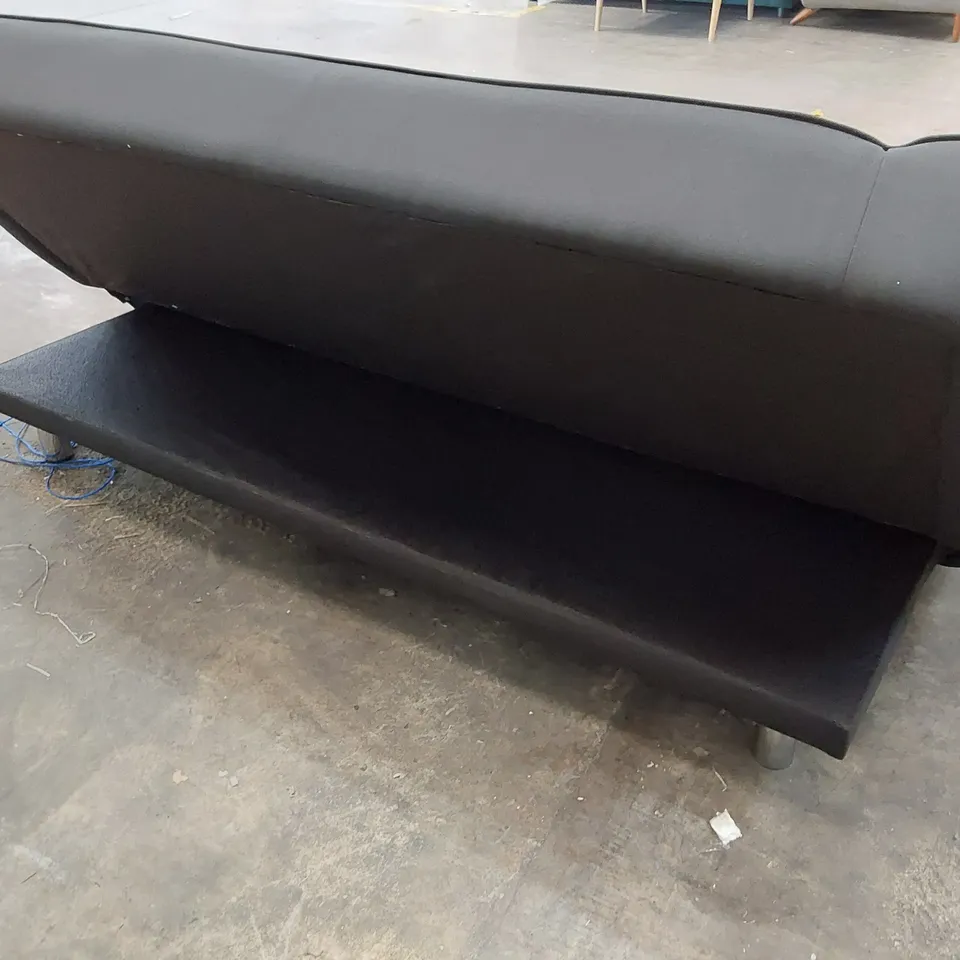 DESIGNER CLICK CLACK SOFA BED BLACK FABRIC 
