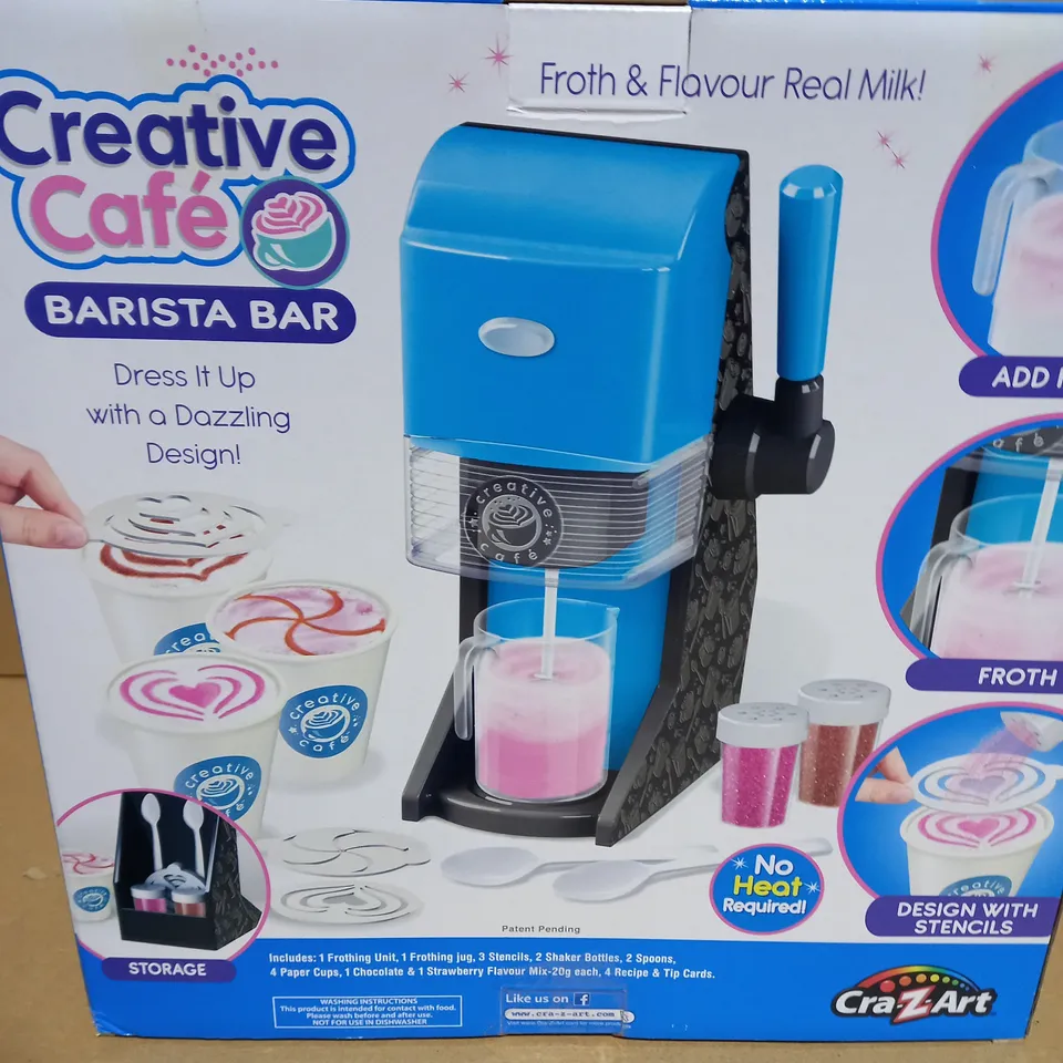 BOXED CRA-Z-ART CREATIVE CAFE BARISTA BAR FROTH AND FLAVOUR REAL MILK