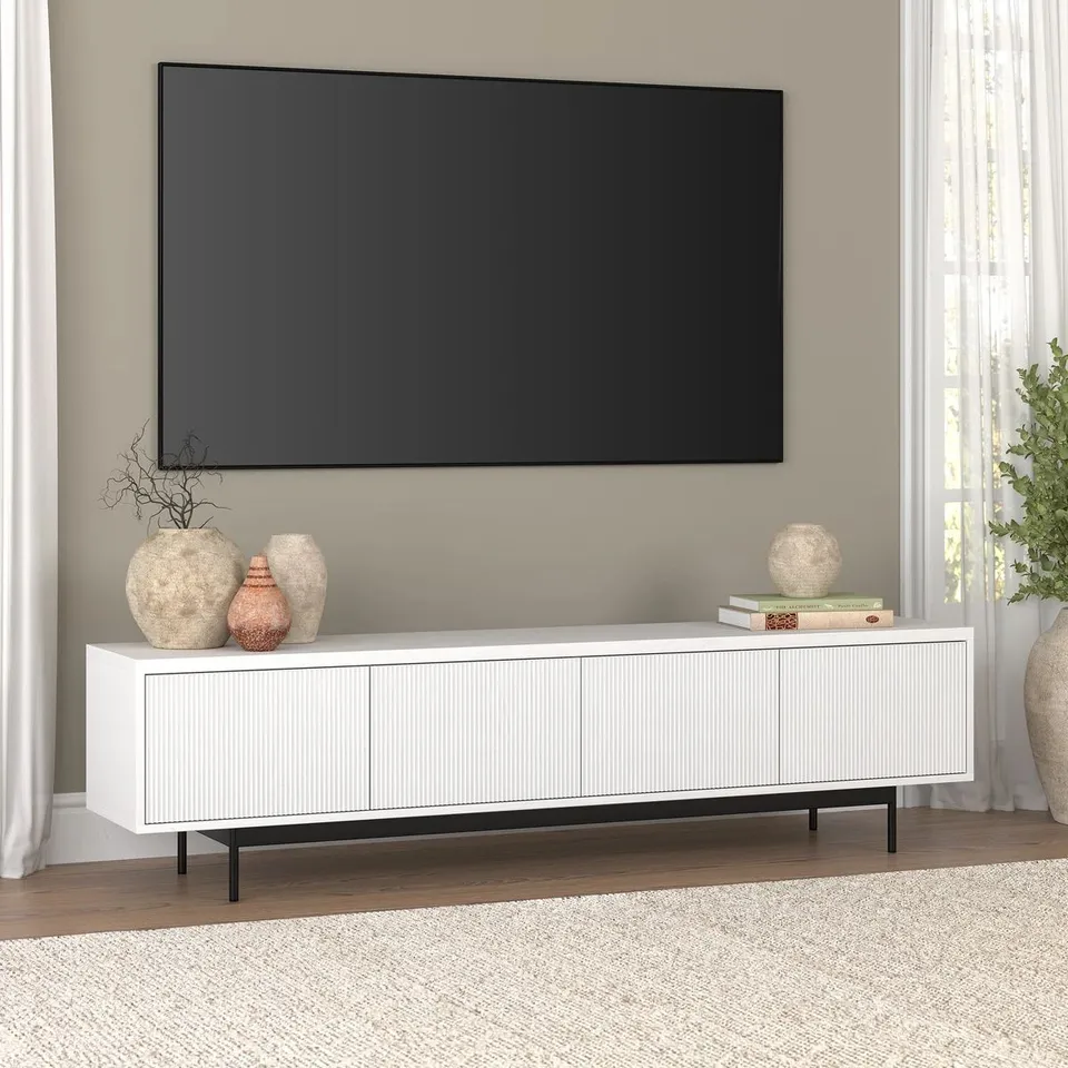 BOXED BAHIYYAH RECTANGULAR TV STAND FOR TV'S UP TO 85"