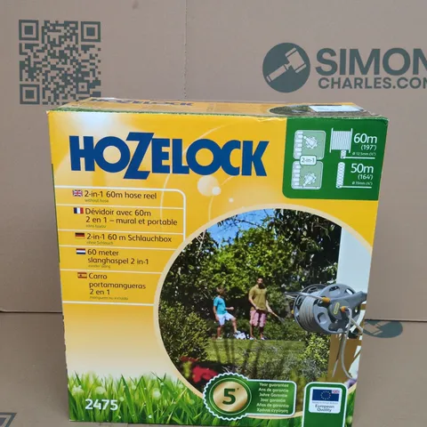HOZELOCK 2-IN-1 60M HOSE REEL – BOXED