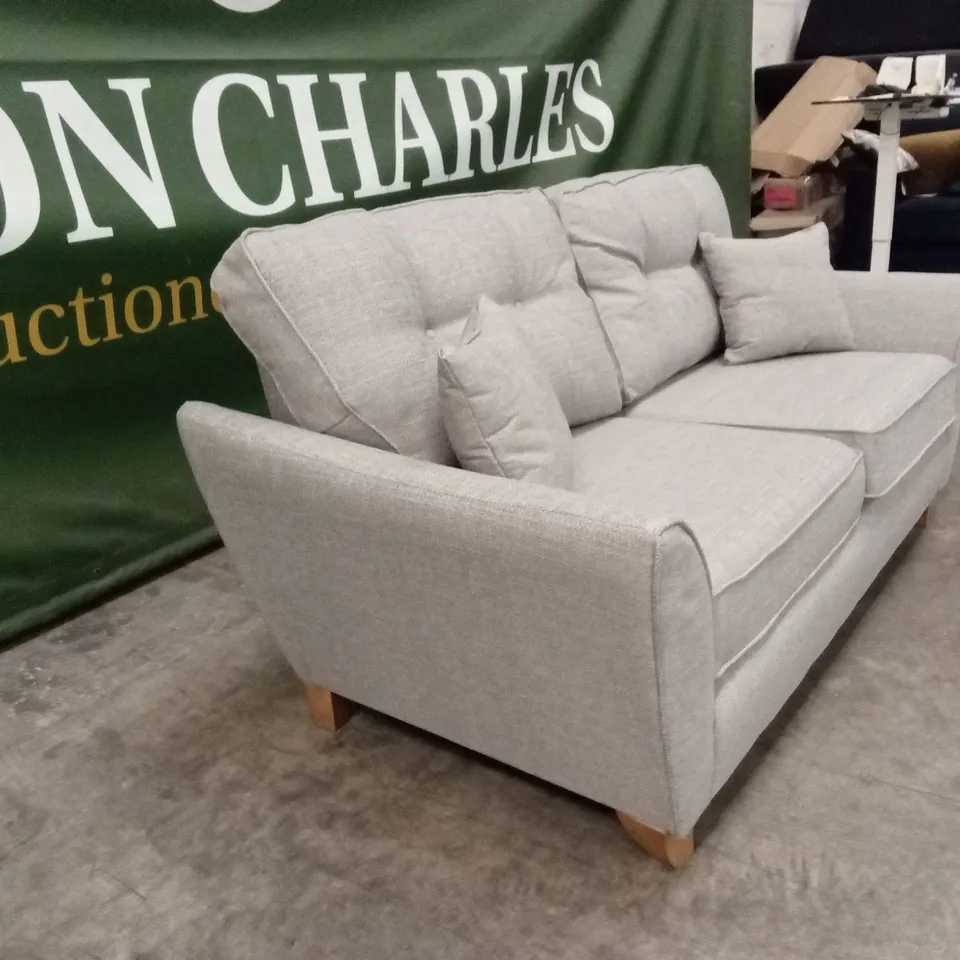 HALSTOW 2 SEATER FABRIC SOFA - SILVER RRP £729