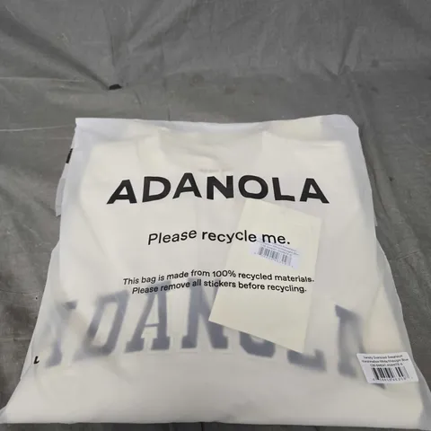 ADANOLA VARSITY OVERSIZED SWEATSHIRT SIZE S 
