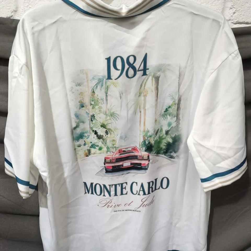 CLUB 1984 MONTE CARLO SHIRT – WHITE, SIZE M
