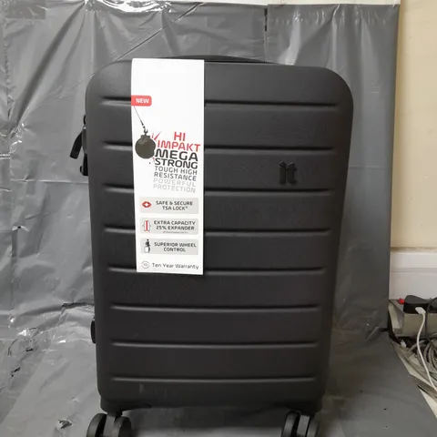 IT HIGH IMPACT WHEELED SUITCASE SMALL - BLACK - COLLECTION ONLY
