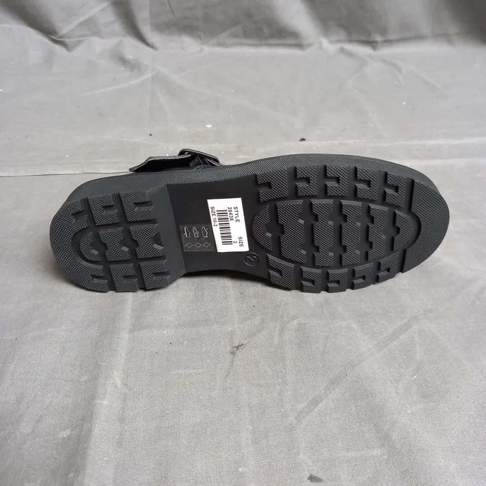 BOX OF 7 PAIRS OF GIRLS SCHOOL SHOES IN BLACK- VARIOUS SIZES