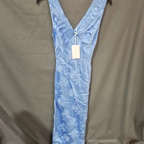 OMNES IRIS JACQUARD DRESS IN BLUE - SIZE 6