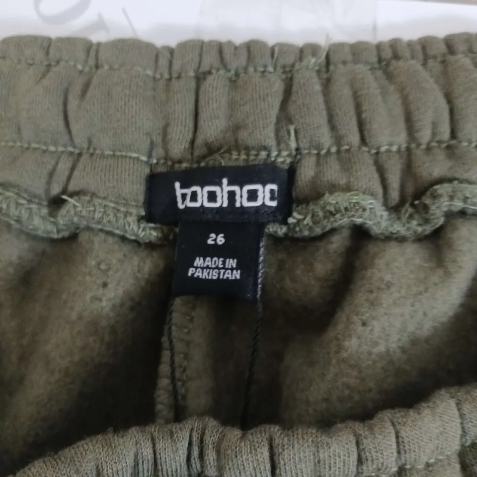BOOHOO PLUS WIDE LEG JOGGERS KHAKI SIZE 26