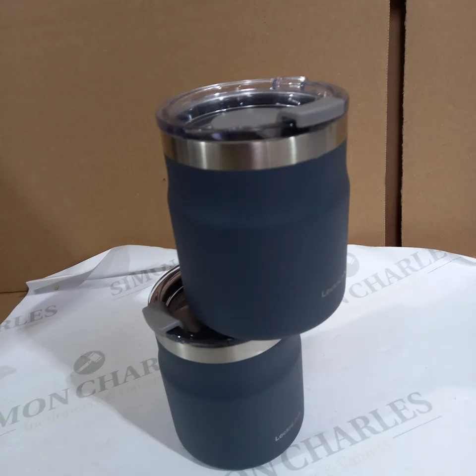 LOCK AND LOCK PAIR OF INSULATED STAINLESS STEEL MUGS