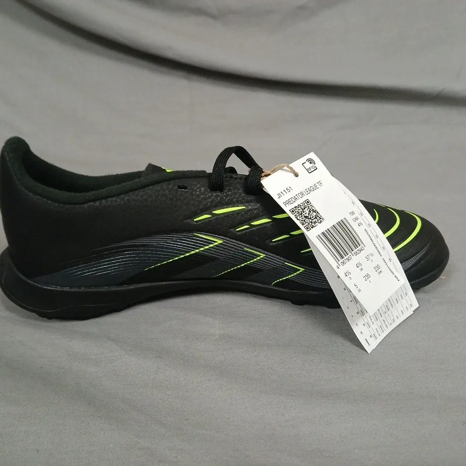 Adidas Predator League TF Soccer Boots in Black/Neon Yellow - uk 4.5