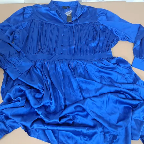 LOT OF 5 BRAND NEW DESTELLO SATIN BLUE DRESS - L