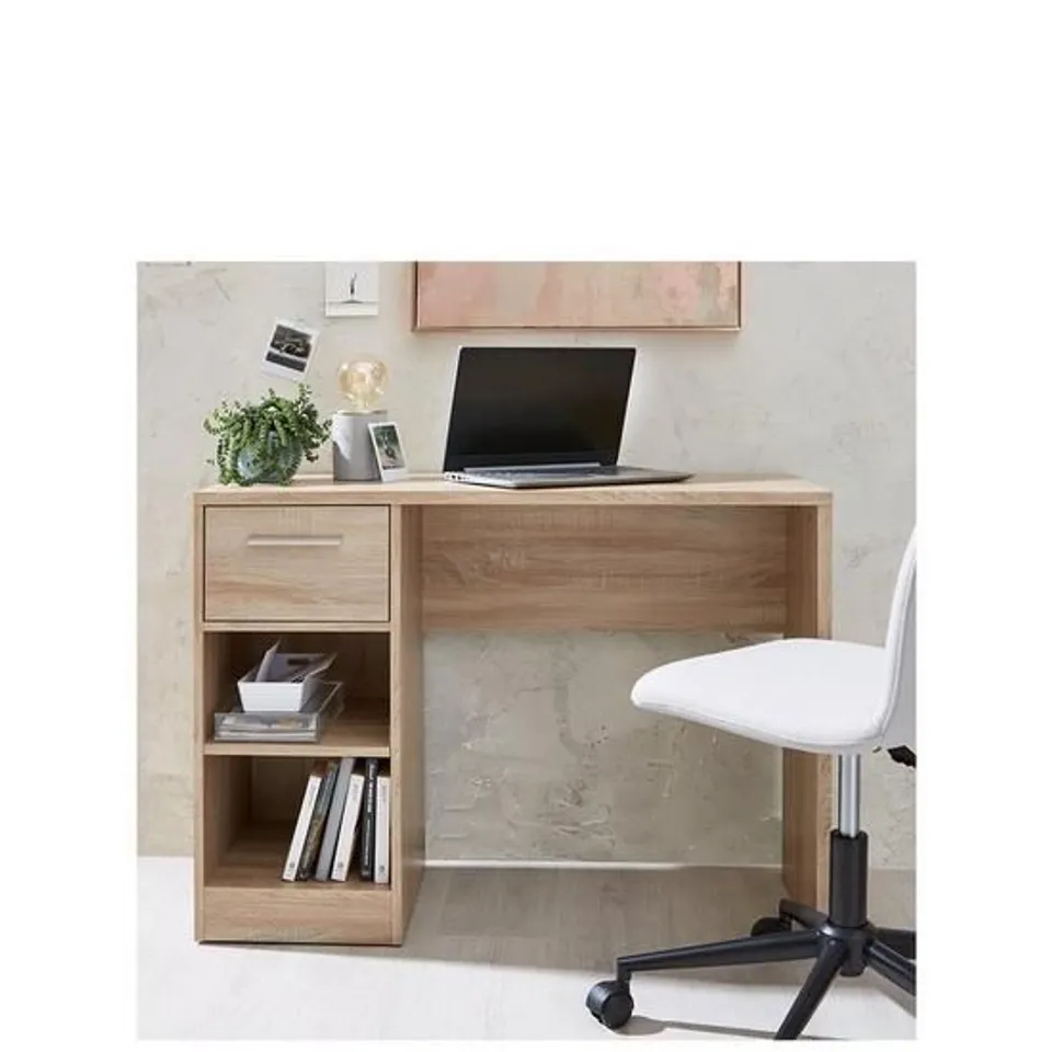 BOXED EVERYDAY NEW METRO DESK - OAK COLOUR (COLLECTION ONLY) RRP £59.99