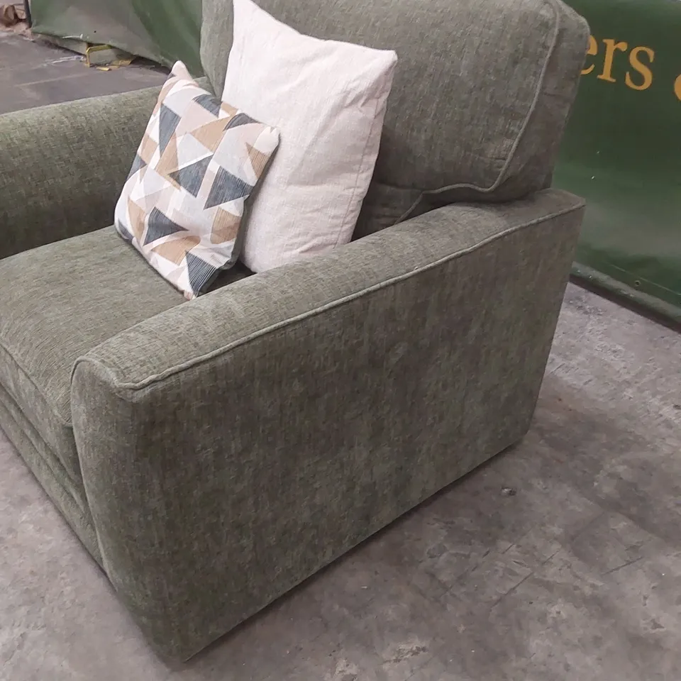 KALUNA FABRIC ARMCHAIR - OLIVE RRP £999