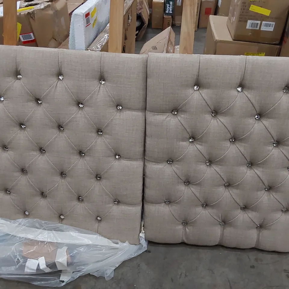 BAGGED CARTER -  BLUE UPHOLSTERED 2 HEADBOARDS 2FT6 BELGE (1 ITEM)