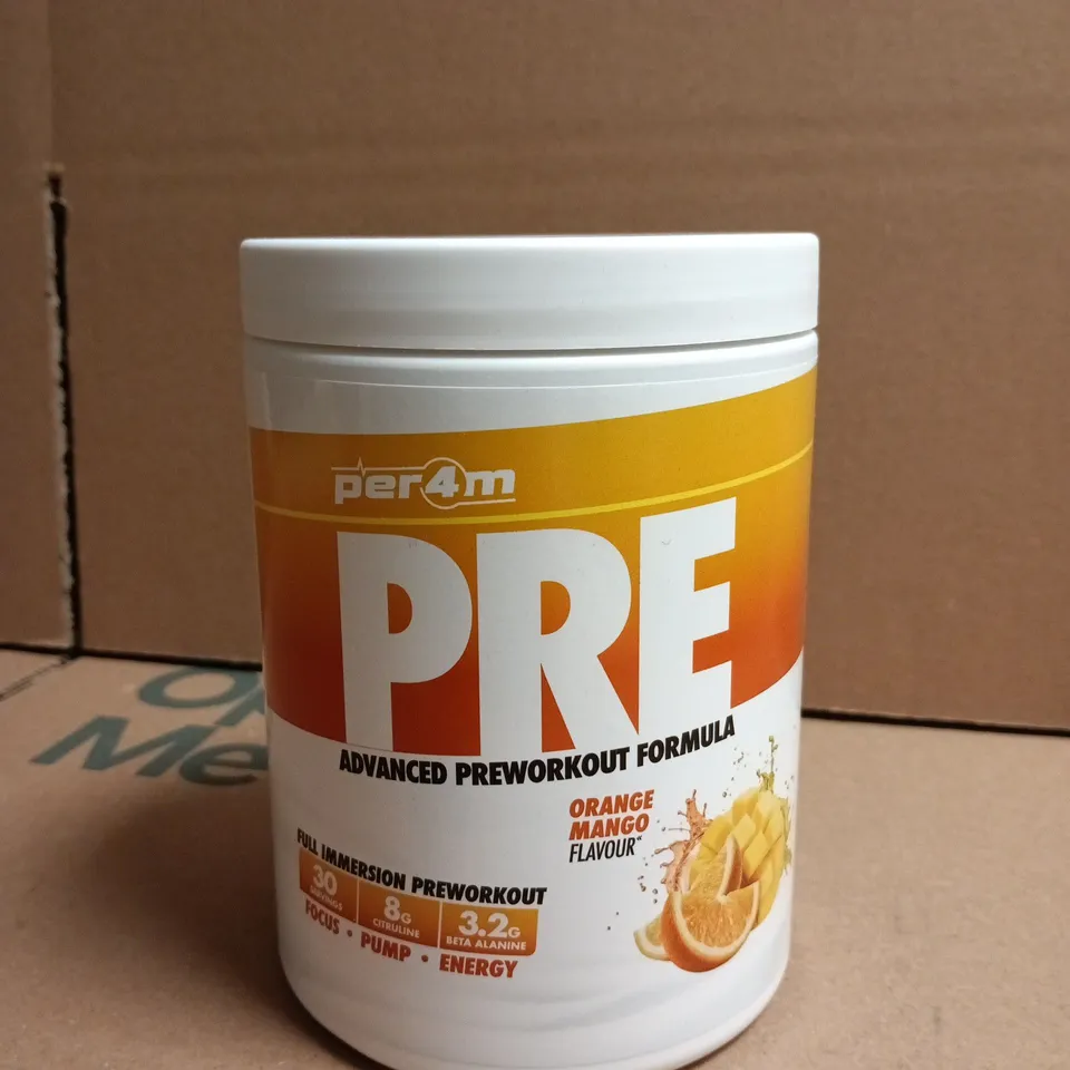 PER4M PRE ADVANCED PREWORKOUT FORMULA – ORANGE MANGO FLAVOUR