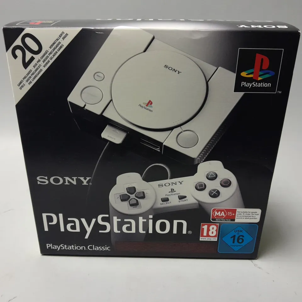 BOXED SONY PLAYSTATION CLASSIC 20 GAME CONSOLE