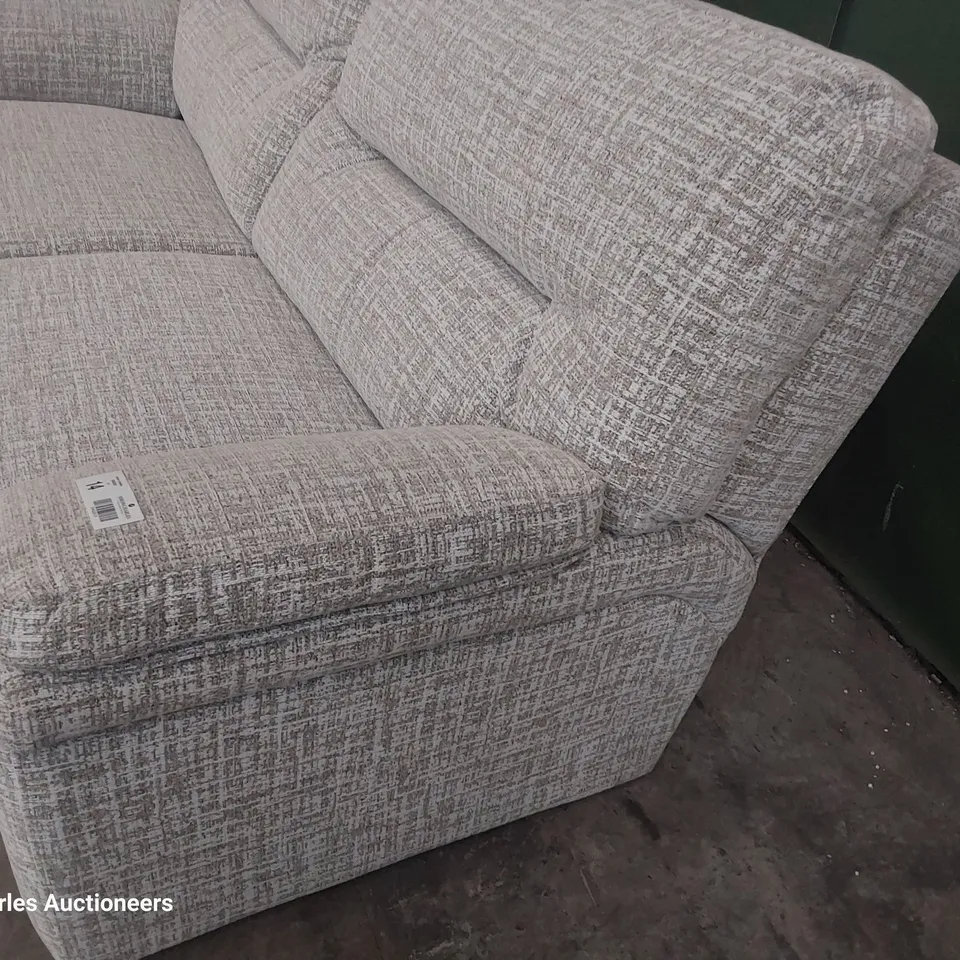 QUALITY BRITISH DESIGNER G PLAN SEATTLE THREE SEATER SOFA SHORE OATMEAL FABRIC 