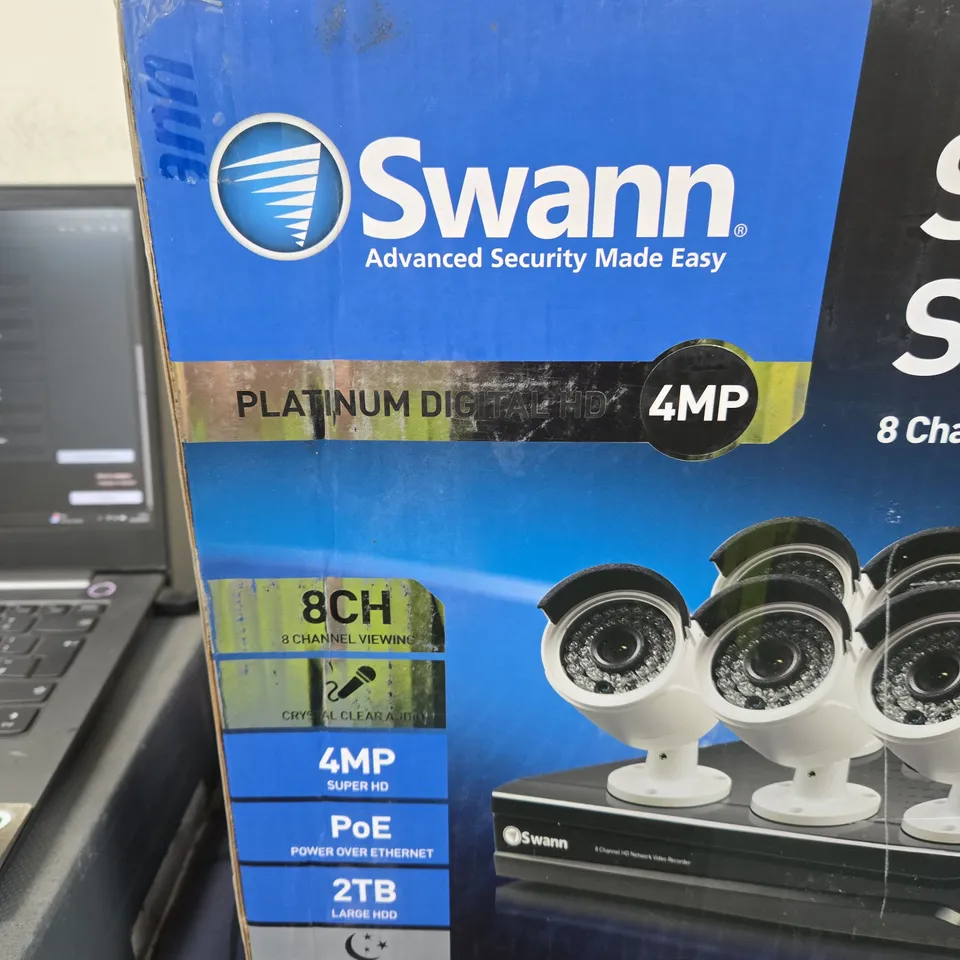 SWANN SUPER HD SECURITY SYSTEM – 8-CHANNEL NVR (NVR8-7400) WITH 8 X 4MP CAMERAS