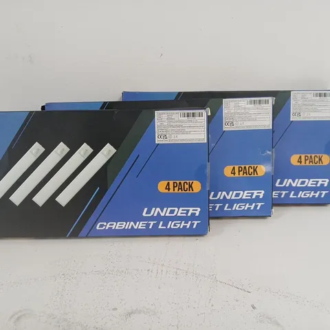 LOT OF 3 4-PACKS OF UNDER CABINET LIGHTS