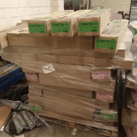 PALLET OF ASSORTED INCOMPLETE DESIGNER BED FRAME PARTS AND PIECES