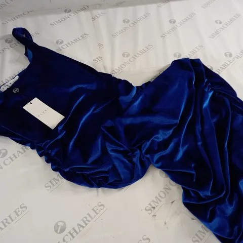 CLUB OF LONDON ROYAL BLUE SQUARE NECK BODYCON MIDI DRESS - UK 14