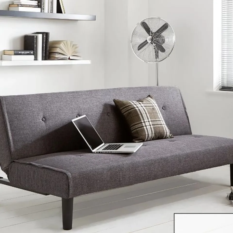 BOXED DAX FABRIC SOFA BED - DARK GREY (1 BOX) RRP £229
